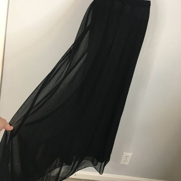 Tadashi Shoji Evening Gown 2 PC Beaded Sz 4 Black Special Occasion Maxi Dress - Picture 3 of 13